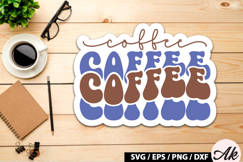 Retro Coffee Sticker SVG Bundle