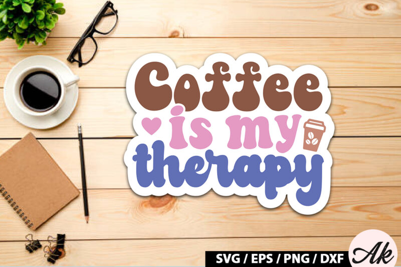 Retro Coffee Sticker SVG Bundle