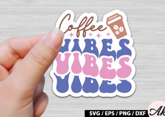Coffee vibes Retro Sticker