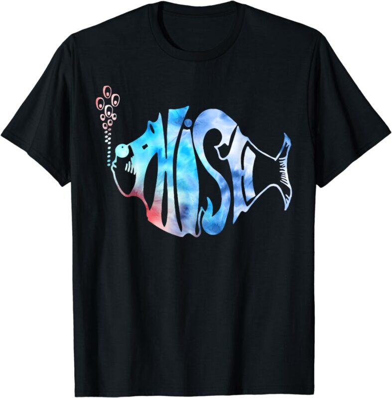 Colorful Phish-Jam, Tie-Dye Tee For Fisherman, Fish Graphic T-Shirt