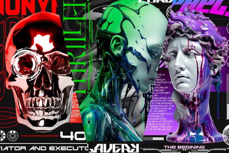 Most Trending Streetwear Mega Bundle, Graphic T shirt Vector, Y2k, Graffiti, Cyberpunk, Brutalism, Urban T-shirt Designs Commercial Use