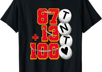 Cute 87 + 13 = 100 days of school Taylor 100th day of school T-Shirt