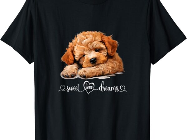 Cute dog graphic dog lover poodle dog owner puppy dog t-shirt