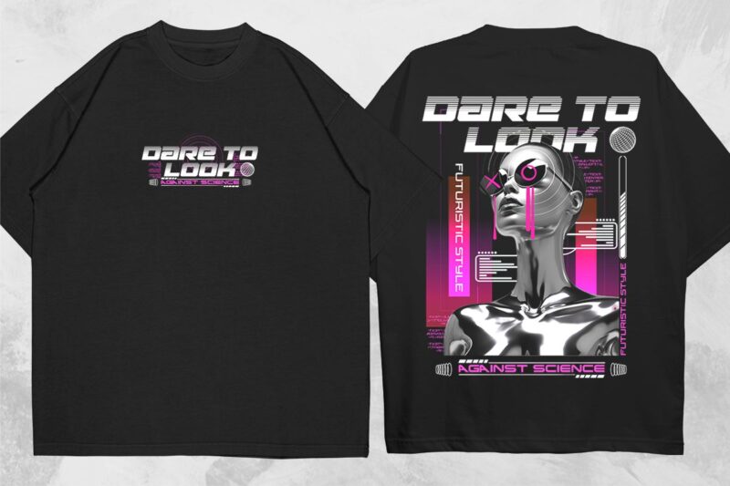 Futuristic Streetwear Chrome T-shirt Designs Bundle, Futuristic Chrome brutalism, Cybercore Streetwear Design