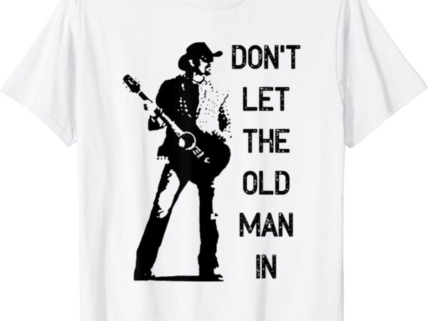 Don’t let the old man in vintage standing with a guitar t-shirt