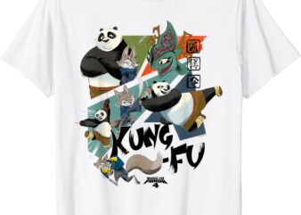 DreamWorks Kung Fu Panda 4 Kung Fu collage T-Shirt