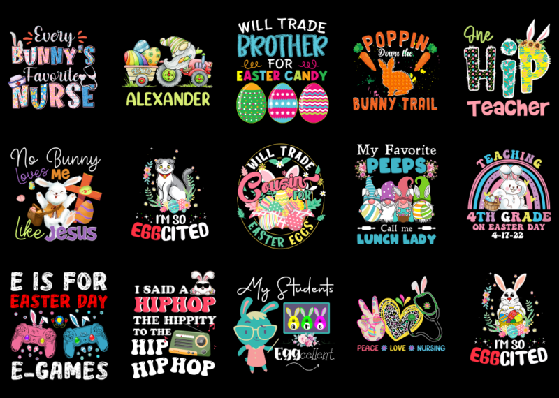 15 Easter Day Shirt Designs Bundle P7, Easter Day T-shirt, Easter Day png file, Easter Day digital file, Easter Day gift, Easter Day downloa