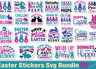 Easter Stickers T-shirt Bundle Easter Stickers Svg Bundle
