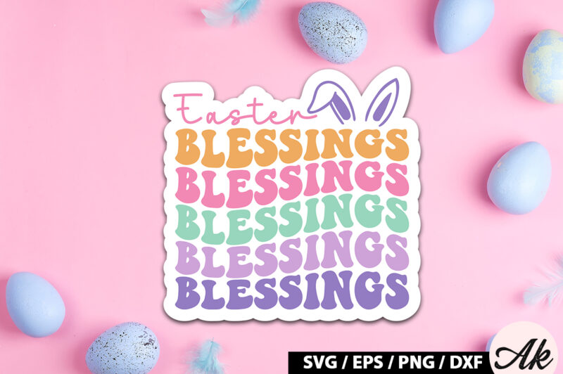 Easter blessings Retro Sticker