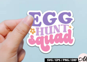 Egg hunt squad Retro Sticker