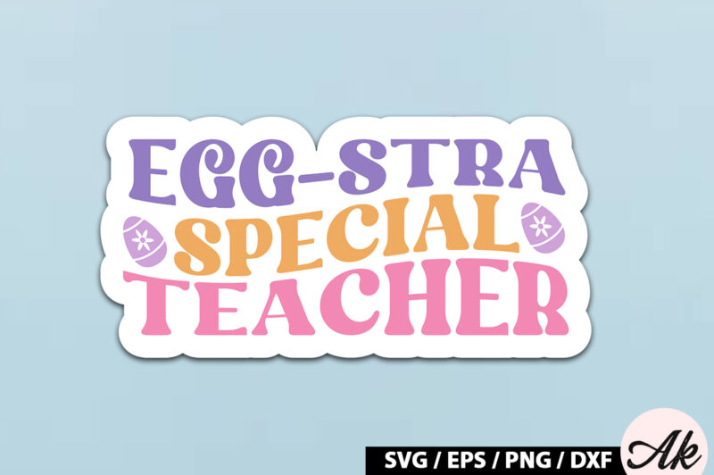 Retro Easter Sticker SVG Bundle