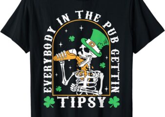 Everybody In The Pub Getting Tipsy St Patricks Day Men Boys T-Shirt