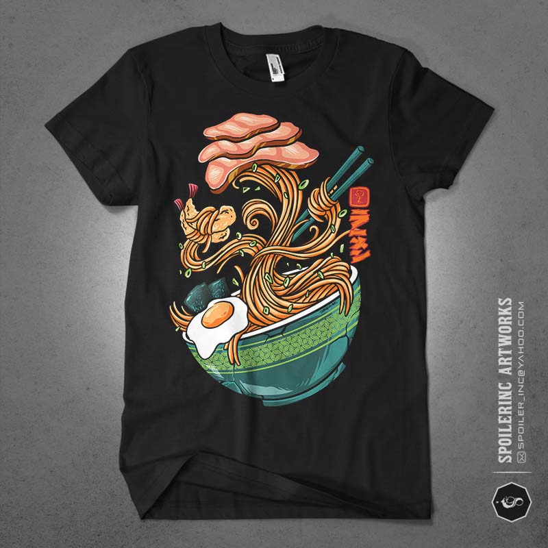10 ramen lover tshirt design bundle illustration