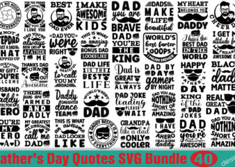 Father’s Day Quotes T-shirt Bundle Father’s Day Quotes SVG Bundle