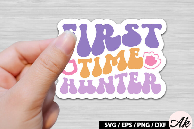 First time hunter Retro Sticker