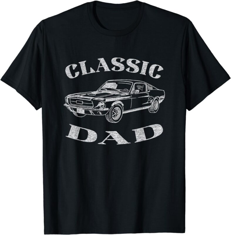Funny Dad Classic Car Graphic T-Shirt