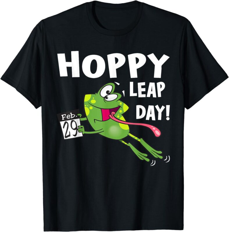 Funny Frog Hoppy Leap Day February 29 Leap Year Birthday T-Shirt