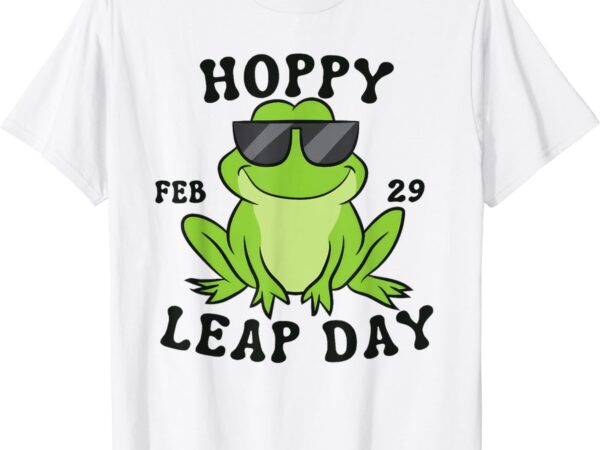 Funny frog lover hoppy leap day february 29 kids adults t-shirt