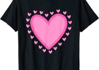 Funny Hearts Kids School Valentines Day Girls Boys T-Shirt