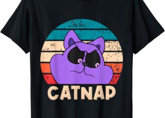 Funny Vintage Angry Critters Catnap Dogday Lover T-Shirt