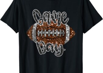 Game Day Football Bling Bling Graphic Football Lover T-Shirt