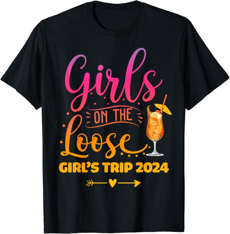 Girls On The Loose, Tie Dye Girls Weekend Trip 2024 T-Shirt