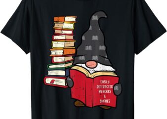 Gnome Read Reading Book Librarian Across America Women Kids T-Shirt