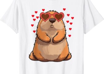 Groundhog Valentines Day Animal lovers T-Shirt