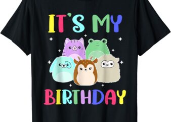 Happy Birthday Girl Squish Squad Mallow Girls Kids Cute T-Shirt
