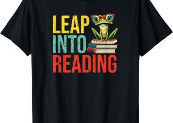 Happy Leap Day Teacher, Leap Into Reading Leap Day 2024 T-Shirt