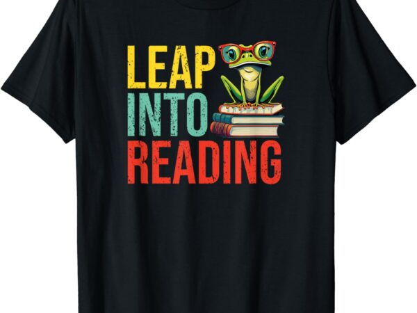 Happy leap day teacher, leap into reading leap day 2024 t-shirt