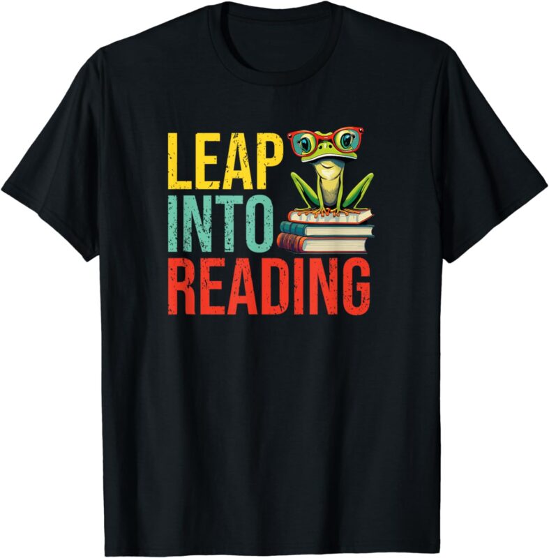 Happy Leap Day Teacher, Leap Into Reading Leap Day 2024 T-Shirt