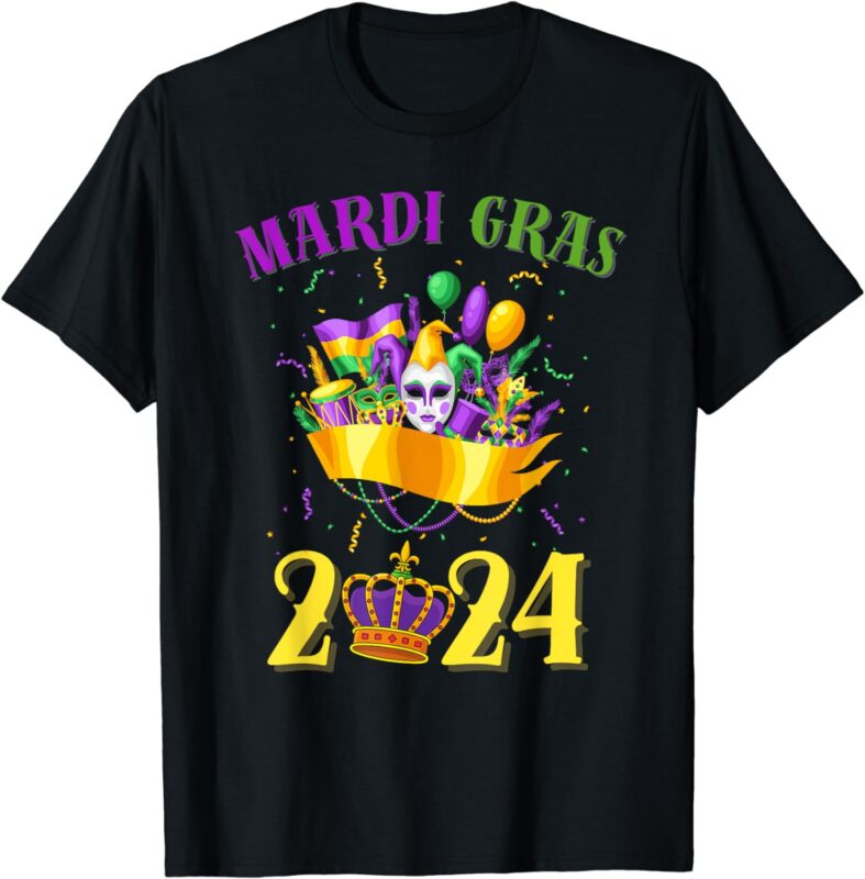 Happy Mardi Gras 2024 Tee Carnival Mardi Gras 2024 Men Women T-Shirt