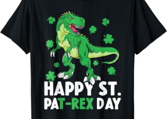 Happy St PaT-Rex Dinosaur Saint Patrick’s Day For Boys Girls T-Shirt