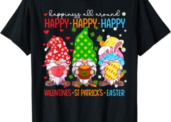 Happy Valentines St Patrick Easter Happy Holiday Gnome Funny T-Shirt