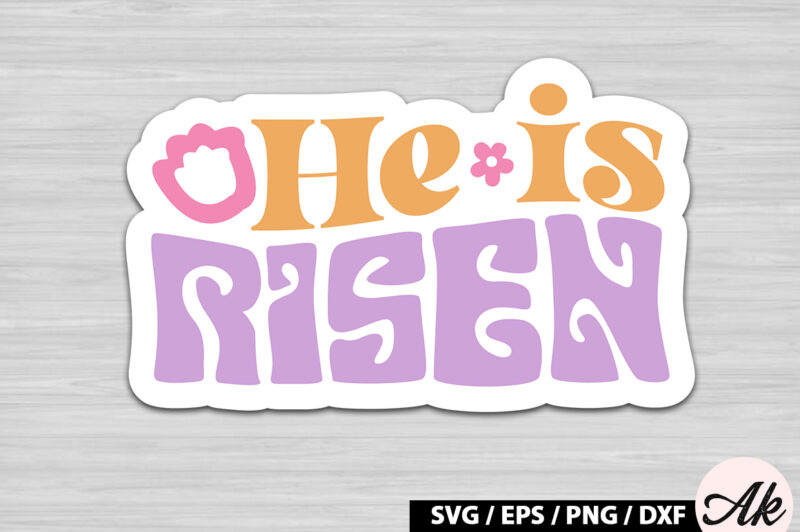 He is risen Retro Sticker