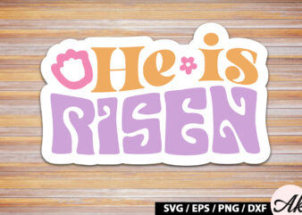 He is risen Retro Sticker