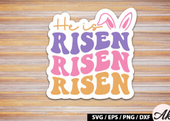 He is risen Retro Sticker