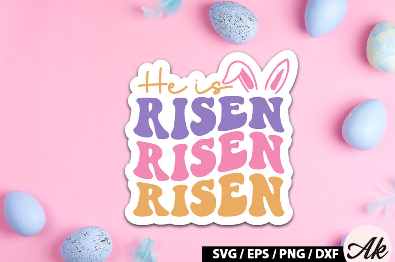 He is risen Retro Sticker