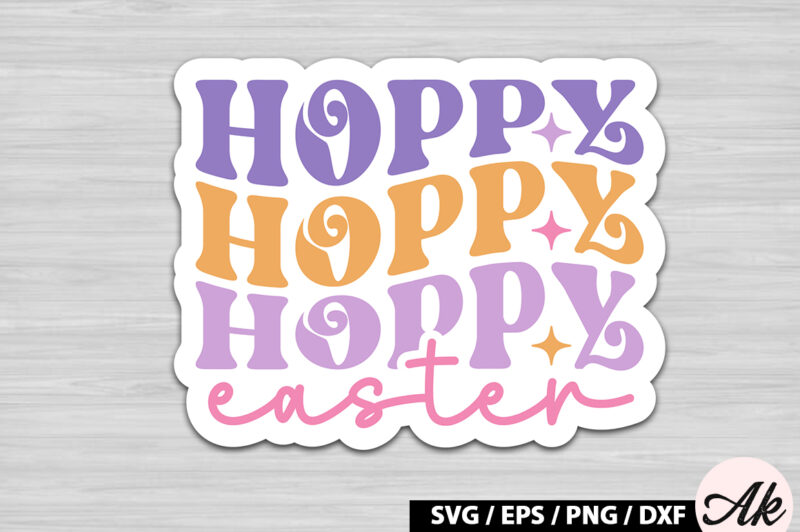 Hoppy easter Retro Sticker