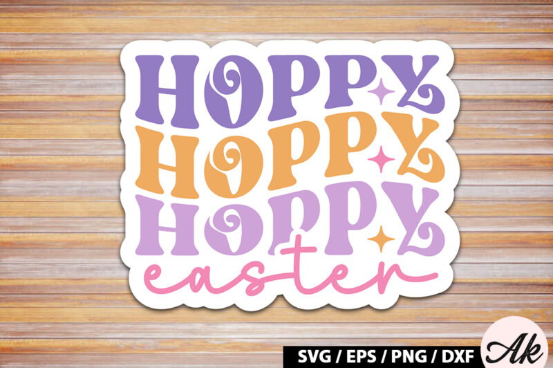 Hoppy easter Retro Sticker
