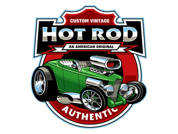 Hot rod authentic graphic t shirt