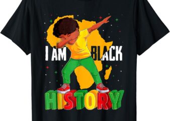 I Am Black History Kids Boys Men Black History Month T-Shirt