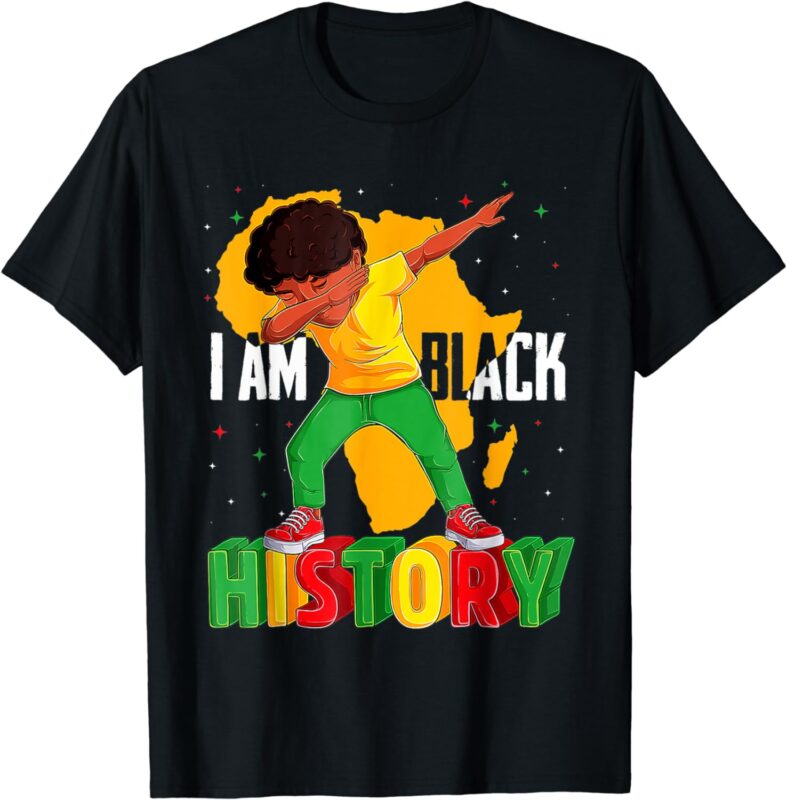I Am Black History Kids Boys Men Black History Month T-Shirt
