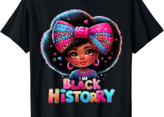 I Am Black History Month Black Melanin Kids Girls Toddler T-Shirt