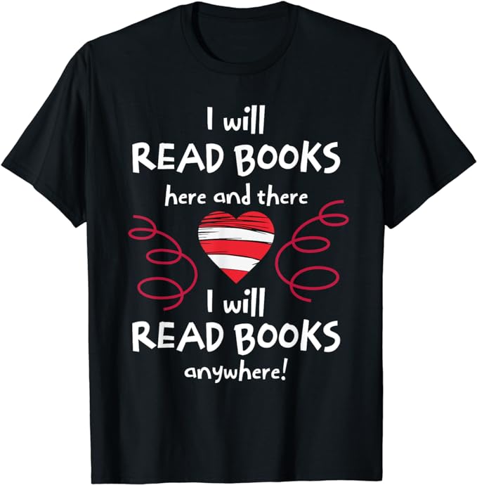 I Heart Books. Book Lovers. Readers. Read More Books. T-Shirt