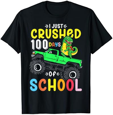 I just crushed 100 days of school boys toddlers 100th day t-shirt