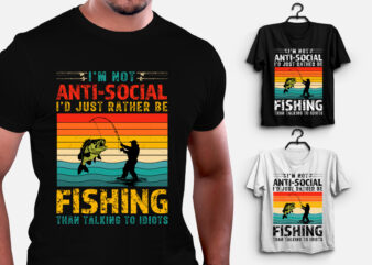 I’d just Rather be Fishing T-Shirt Design