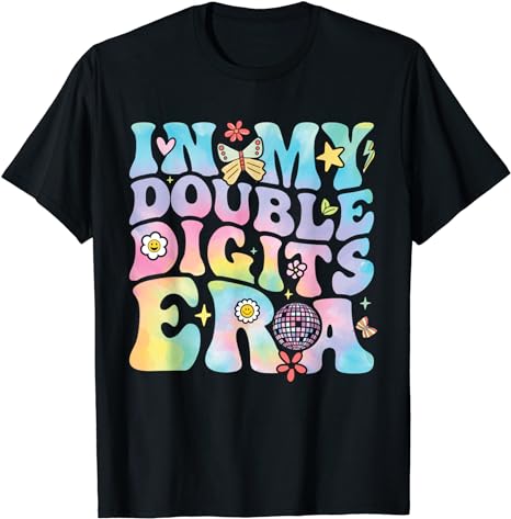 In My Double Digits Era Retro 10 Year Old 10th Birthday Girl T-Shirt