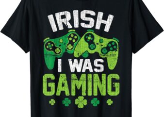 Irish I Was Gaming Funny St Patricks Day Video Gamer Boys T-Shirt